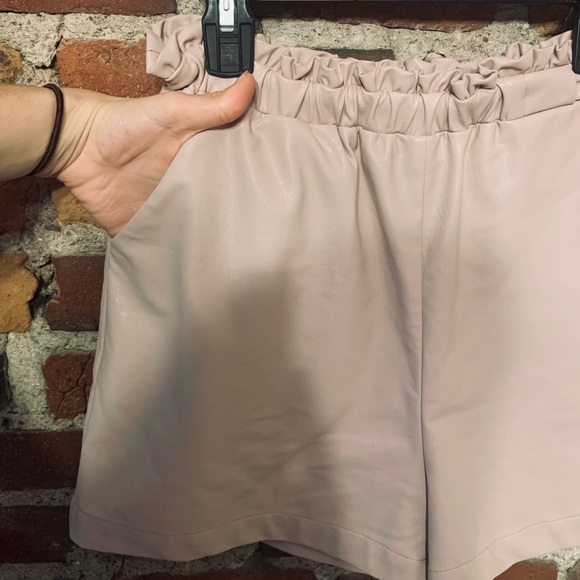 Greylin Faux Leather Tie Waist Shorts - Picture 5 of 5